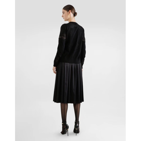 Dolce & Gabbana Wool cardigan with lace, view 3