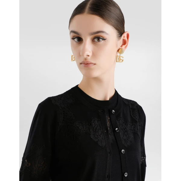 Dolce & Gabbana Wool cardigan with lace, view 4