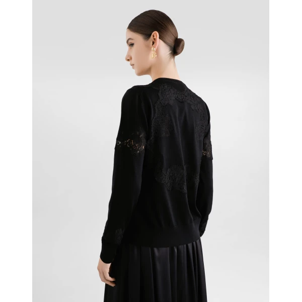 Dolce & Gabbana Wool cardigan with lace, view 5