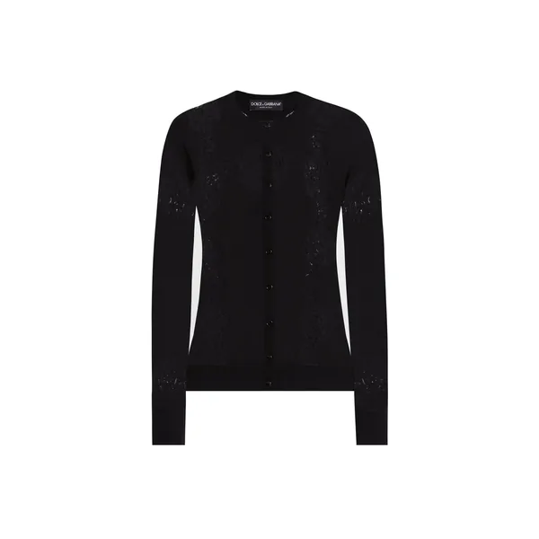 Dolce & Gabbana Wool cardigan with lace