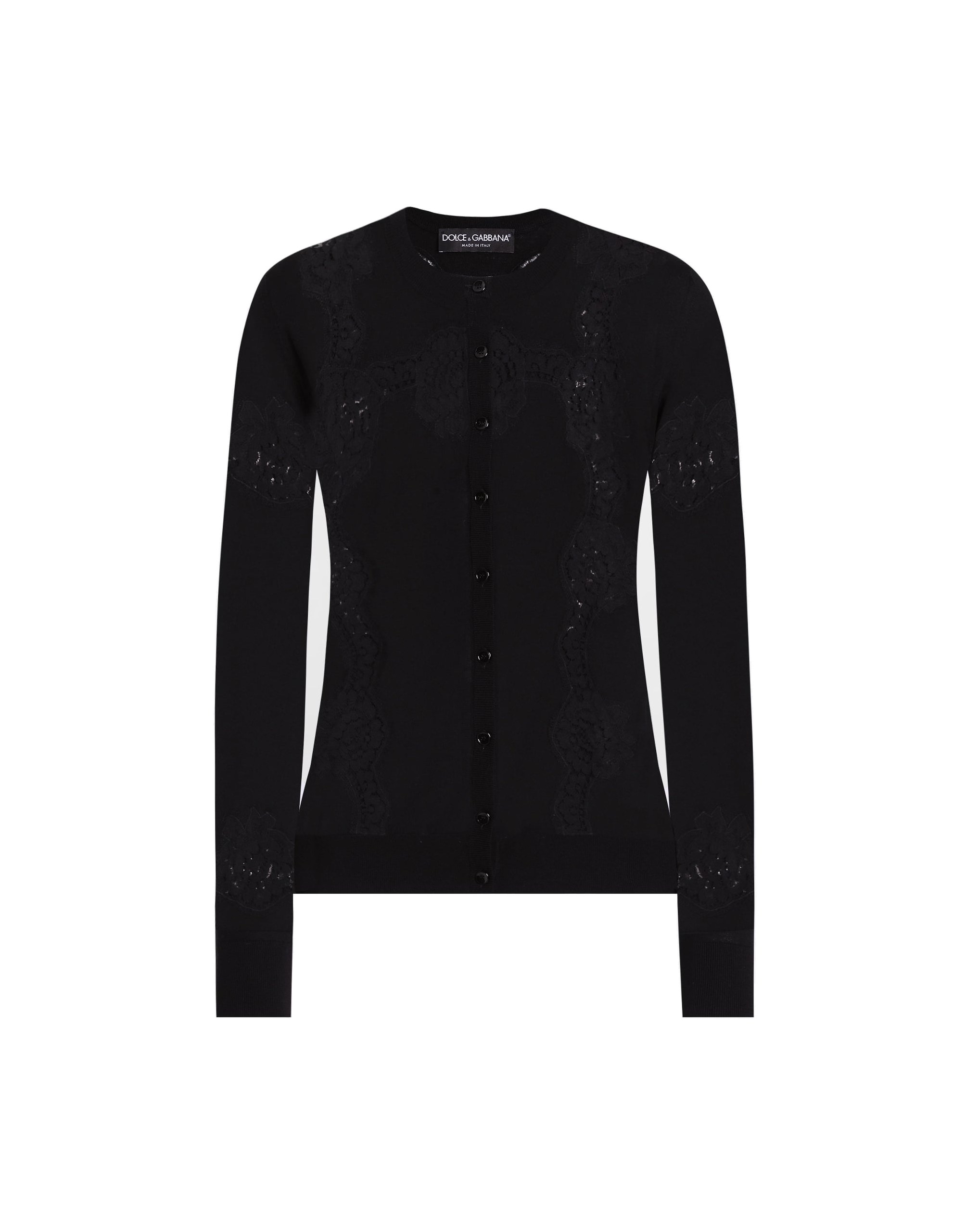 Dolce & Gabbana Wool cardigan with lace