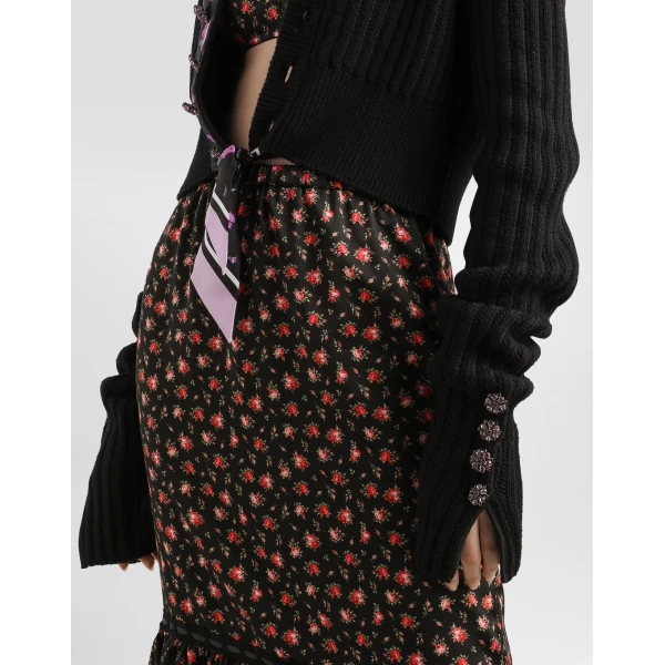 Dolce & Gabbana Wool cardigan with offset rib, view 5