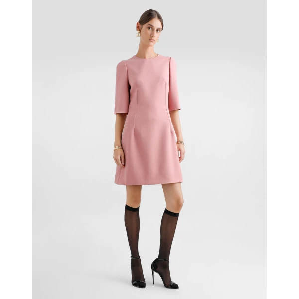 Dolce & Gabbana Wool crepe midi fit-and-flare dress, view 2