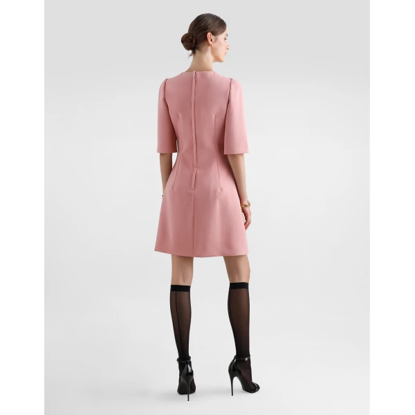 Dolce & Gabbana Wool crepe midi fit-and-flare dress, view 3