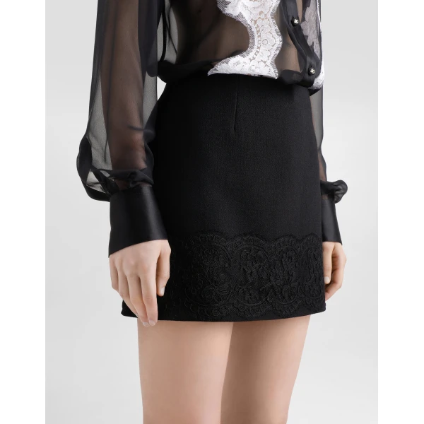 Dolce & Gabbana Wool crepe miniskirt Skirt, view 4