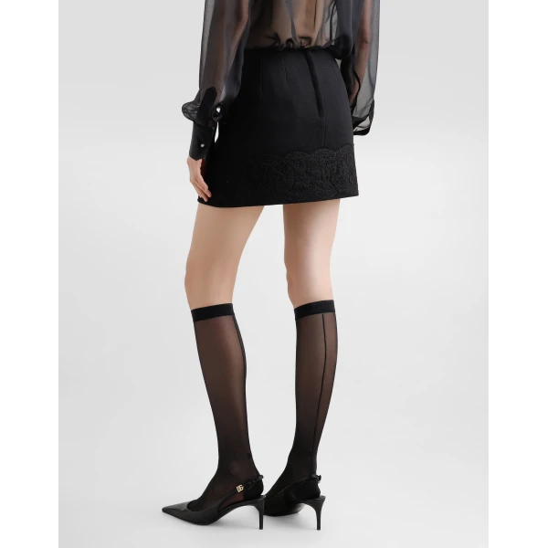 Dolce & Gabbana Wool crepe miniskirt Skirt, view 5