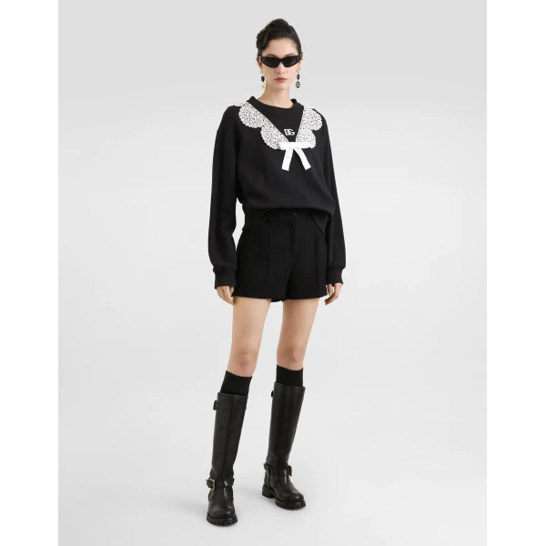 Dolce & Gabbana Wool crêpe shorts, view 2