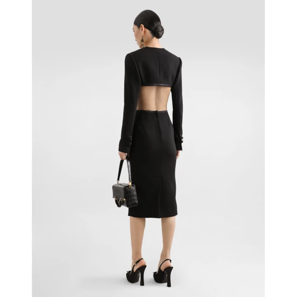 Dolce & Gabbana Wool crepe shrug Top, view 3