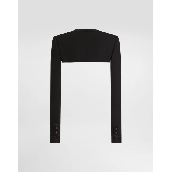 Dolce & Gabbana Wool crepe shrug Top, view 5