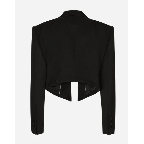 Dolce & Gabbana Wool gabardine Spencer tuxedo jacket, view 2