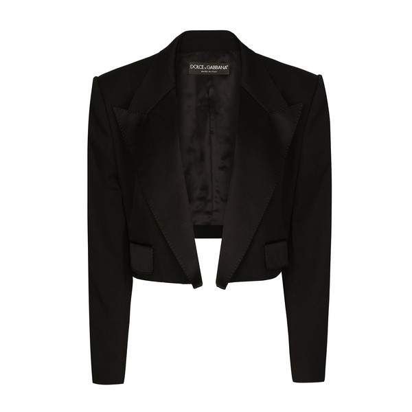 Dolce & Gabbana Wool gabardine Spencer tuxedo jacket