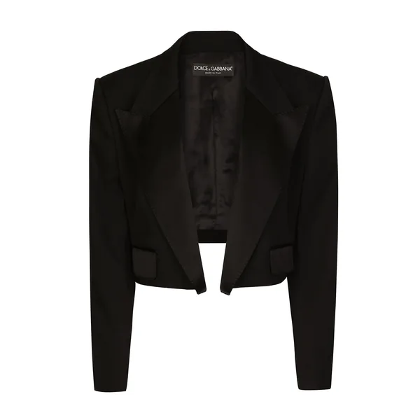 Dolce & Gabbana Wool gabardine Spencer tuxedo jacket