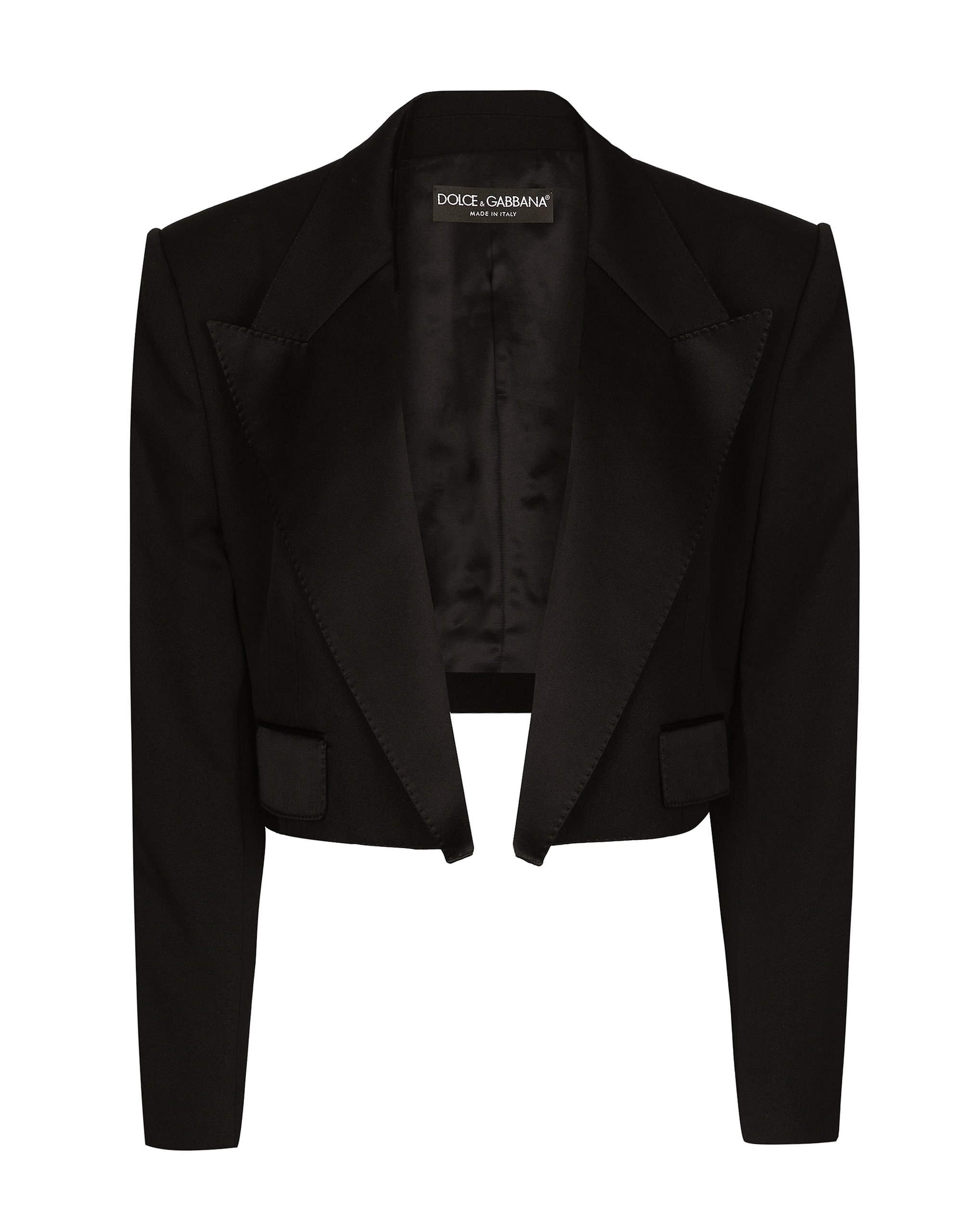 Dolce & Gabbana Wool gabardine Spencer tuxedo jacket