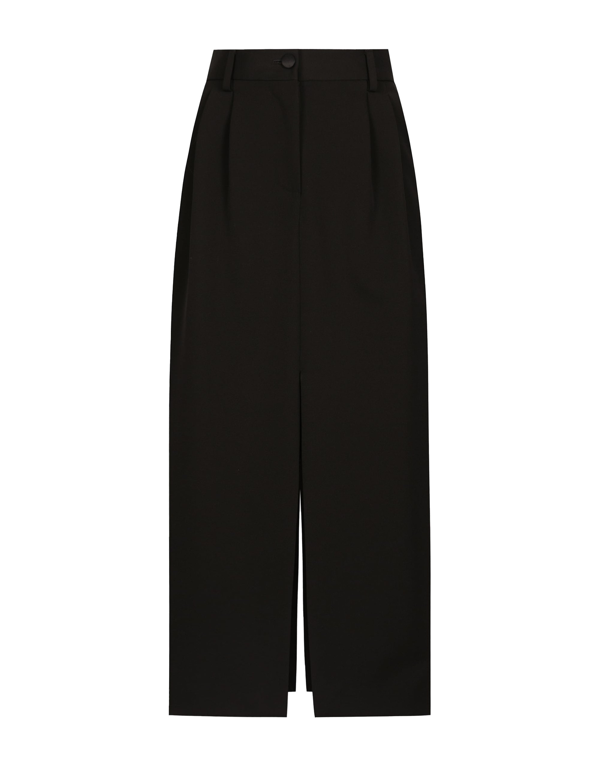 Dolce & Gabbana Wool gabardine calf-length tuxedo pencil skirt