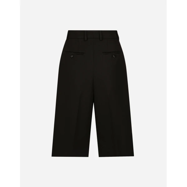 Dolce & Gabbana Wool gabardine tuxedo Bermuda shorts, view 2