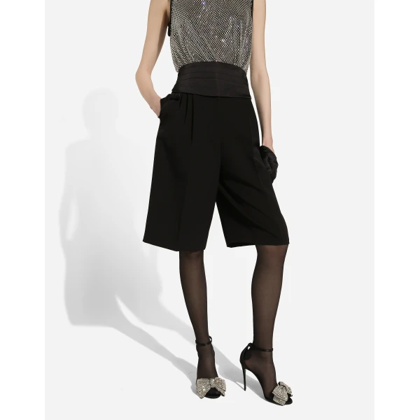 Dolce & Gabbana Wool gabardine tuxedo Bermuda shorts, view 5