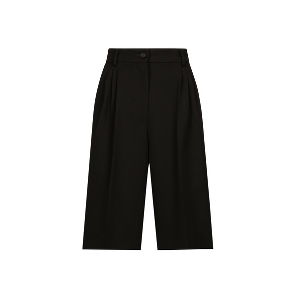 Dolce & Gabbana Wool gabardine tuxedo Bermuda shorts