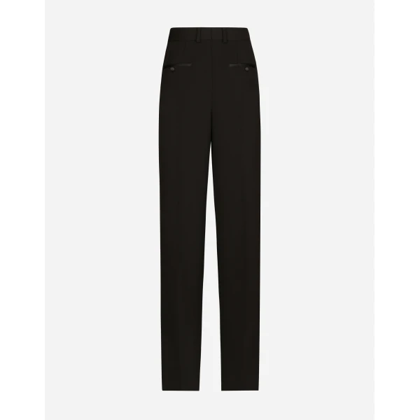 Dolce & Gabbana Wool gabardine tuxedo pants, view 2