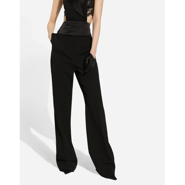 Dolce & Gabbana Wool gabardine tuxedo pants, view 5