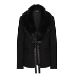 Dolce & Gabbana Wool jacket with faux fur collar