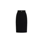 Dolce & Gabbana Wool midi pencil skirt with DG logo