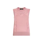 Dolce & Gabbana Wool tank top with lace inlay