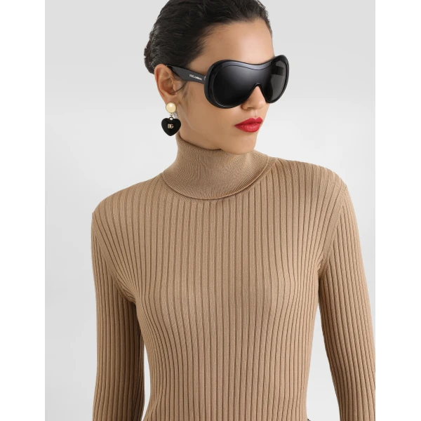 Dolce & Gabbana Wool turtleneck pullover Knit, view 4