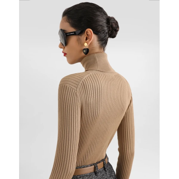 Dolce & Gabbana Wool turtleneck pullover Knit, view 5