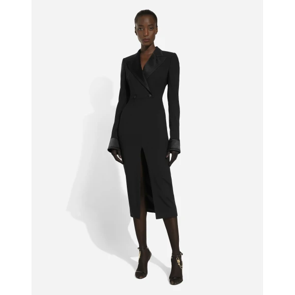 Dolce & Gabbana Woolen calf-length coat dress, view 3