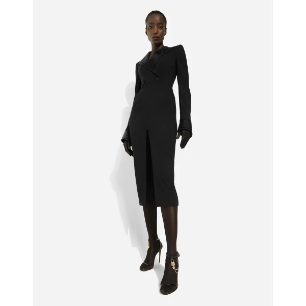 Dolce & Gabbana Woolen calf-length coat dress, view 6