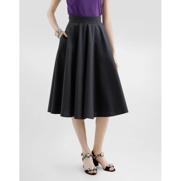 Dolce & Gabbana Woolen midi circle skirt, view 4