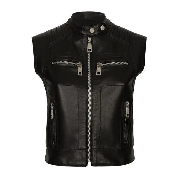 Dolce & Gabbana Zip-up leather vest