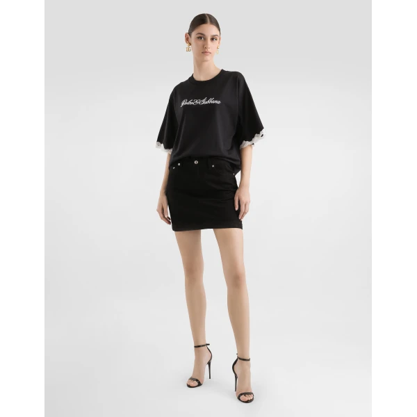 Dolce & Gabbana jersey t-shirt with embroidery Top, view 2