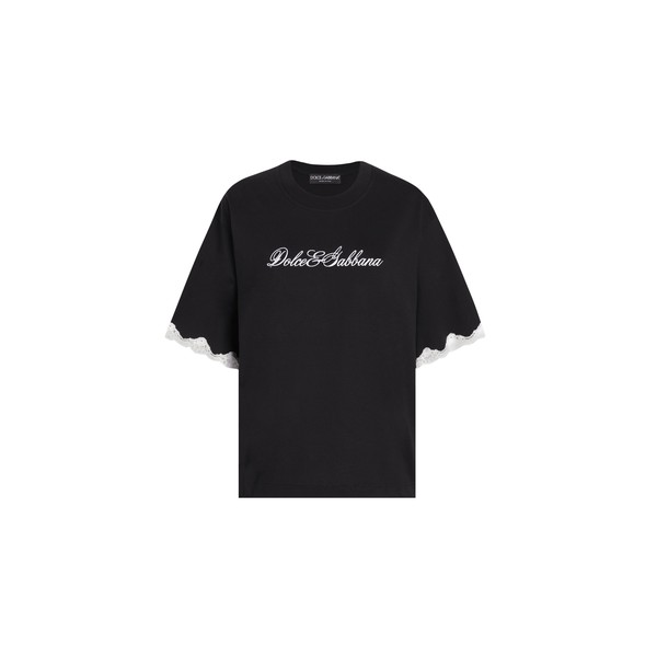 Dolce & Gabbana jersey t-shirt with embroidery Top