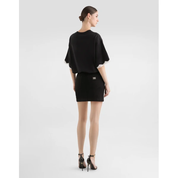 Dolce & Gabbana jersey t-shirt with embroidery Top, view 3