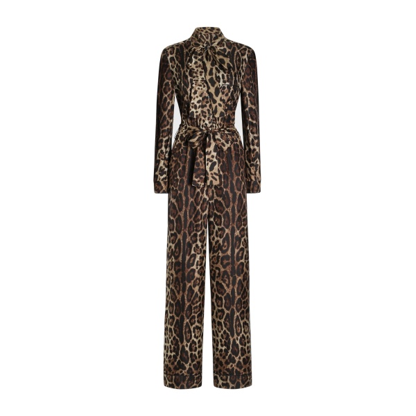 Dolce & Gabbana leo-print silk twill jumpsuit