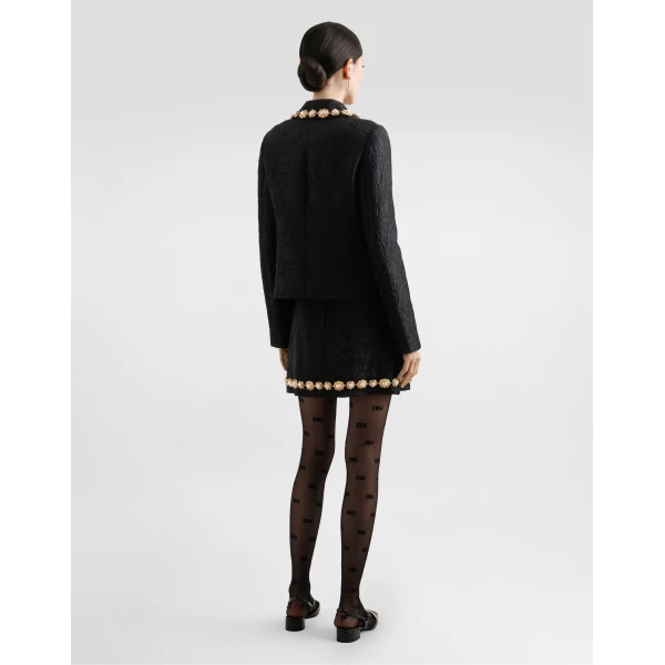 Dolce & Gabbana peony-motif brocade jacket, view 3