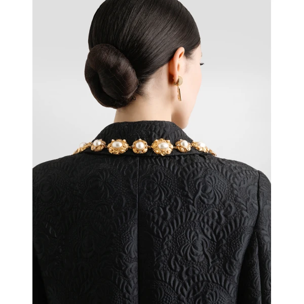 Dolce & Gabbana peony-motif brocade jacket, view 5