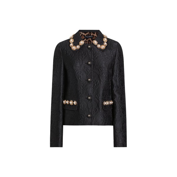 Dolce & Gabbana peony-motif brocade jacket