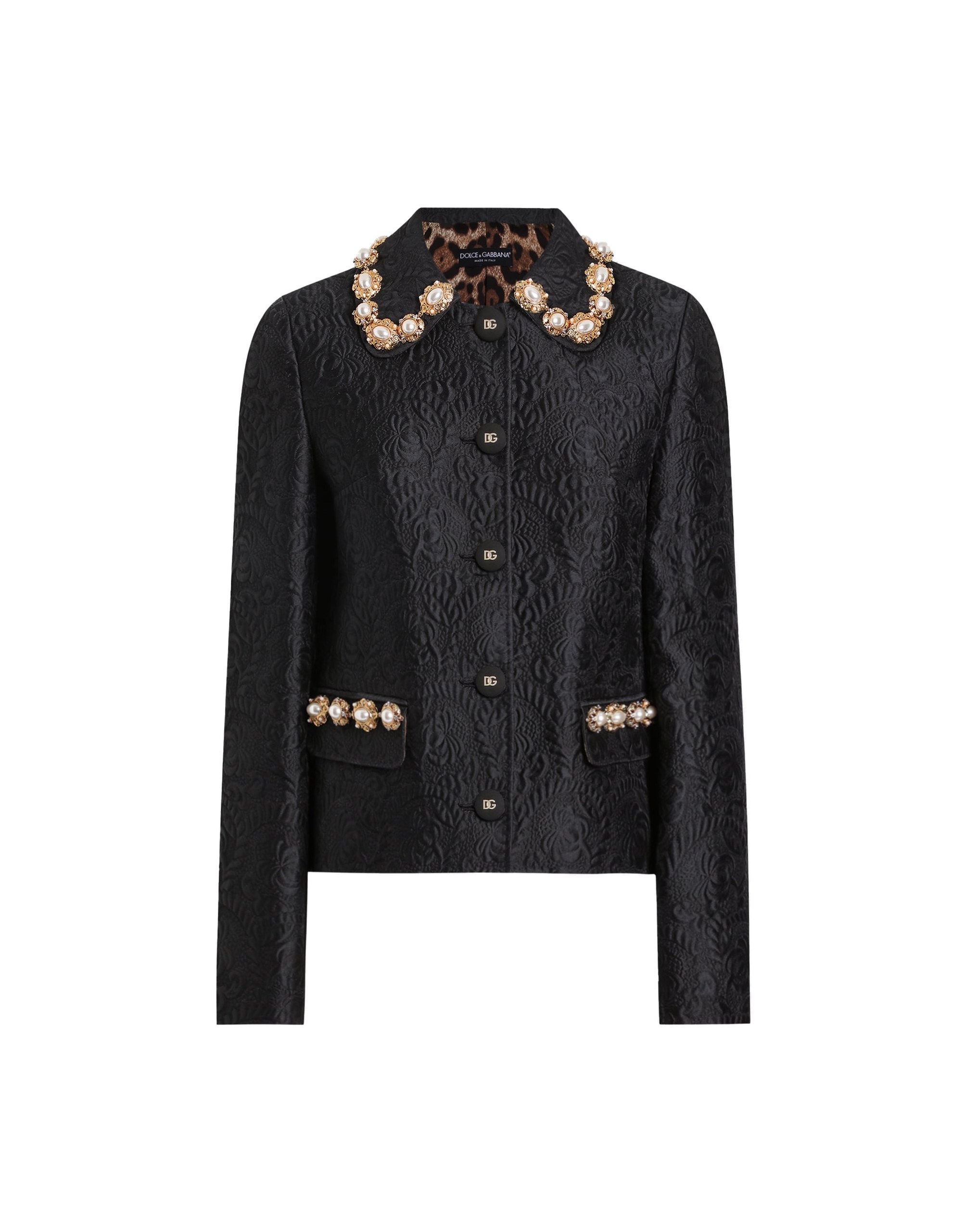 Dolce & Gabbana peony-motif brocade jacket
