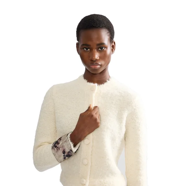 Erdem Boucle Alpaca Cardigan, view 5