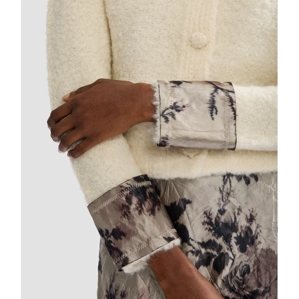 Erdem Boucle Alpaca Cardigan, view 7