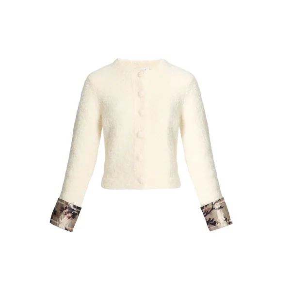 Erdem Boucle Alpaca Cardigan