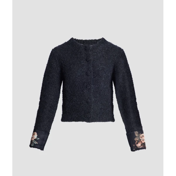 Erdem Boucle Alpaca Cardigan