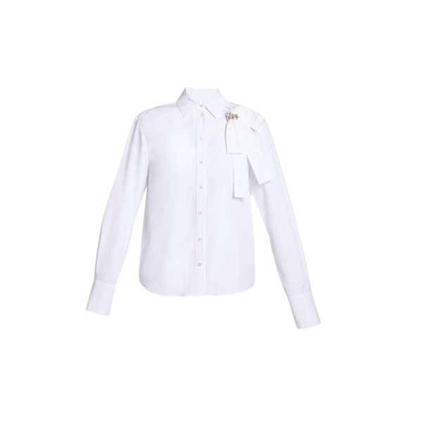 Erdem Cotton Poplin Long Sleeve Shirt