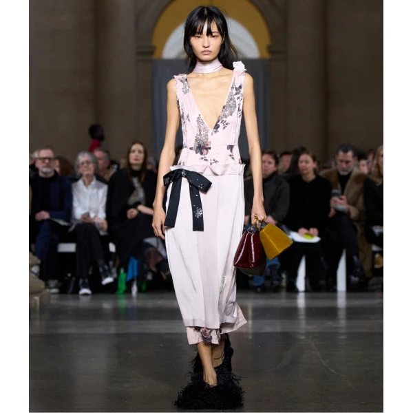 Erdem Embroidered Cady Sleeveless Midi Dress, view 2