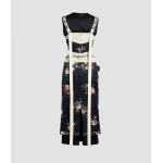Erdem Embroidered Cady Sleeveless Midi Dress