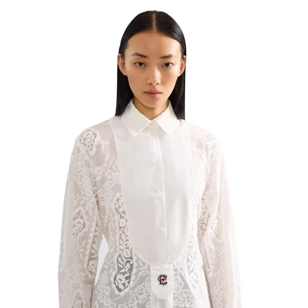 Erdem Embroidered Cotton Long Sleeve Shirt, view 4
