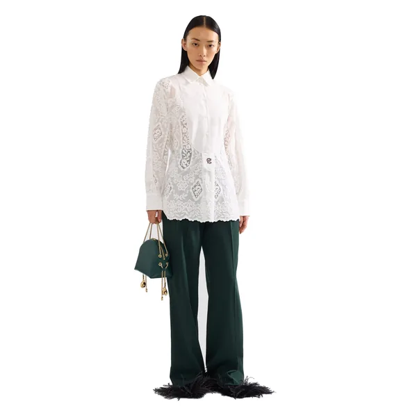 Erdem Embroidered Cotton Long Sleeve Shirt, view 6