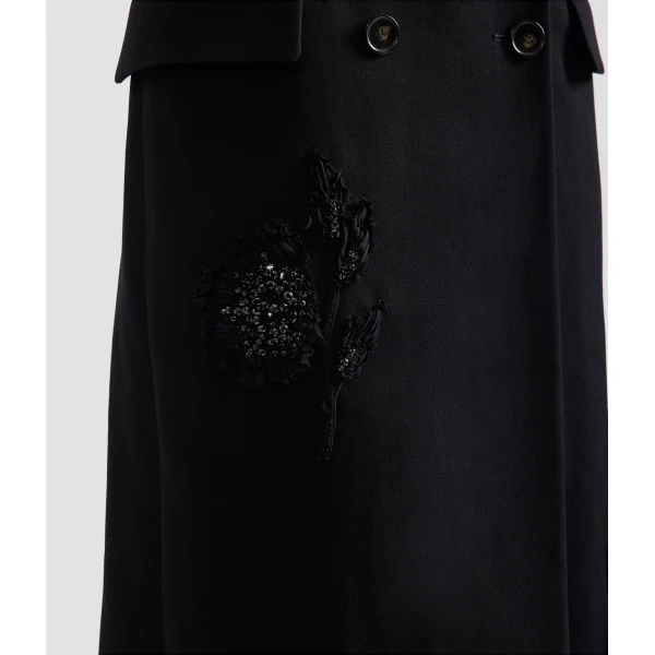 Erdem Embroidered Grain De Poudre Tailored Coat, view 7